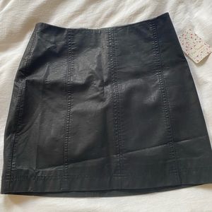 BRAND NEW Free People Faux Leather Mini Skirt